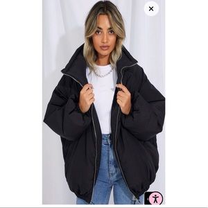 Petite Black Extreme Oversized Puffer Jacket